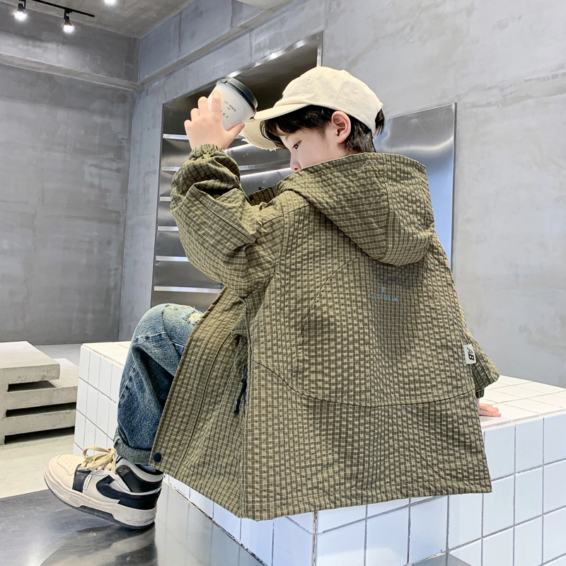 木木屋 连帽舒适亲肤简约拉链长袖夹克外套青少年