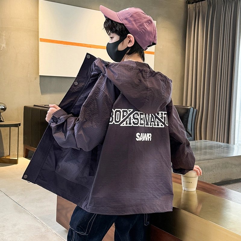 木木屋 连帽舒适亲肤拉链长袖夹克外套青少年