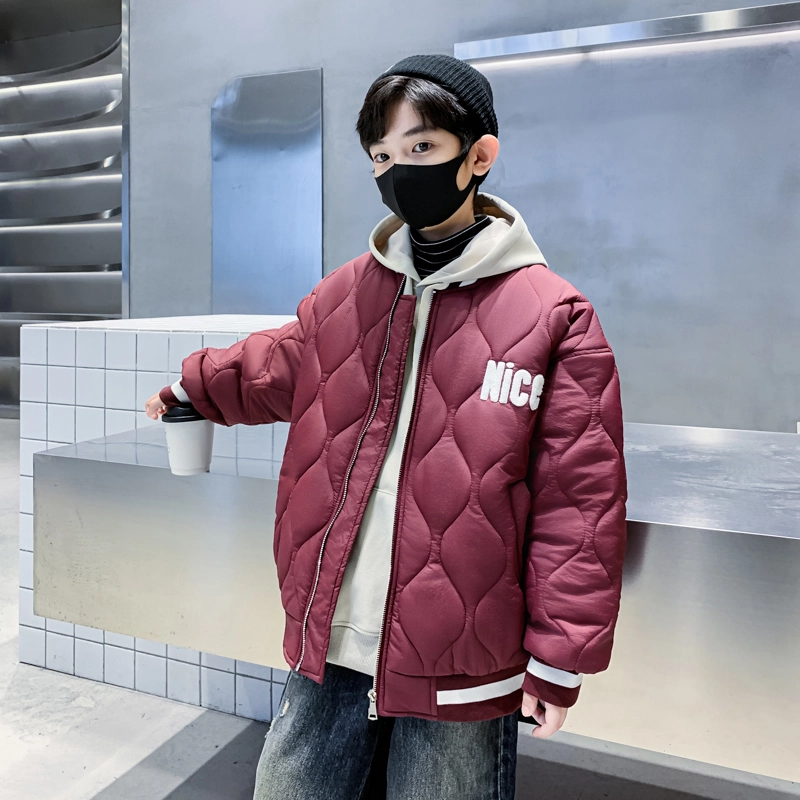 木木屋 棒球领拉链加厚字母长袖棉衣 青少年