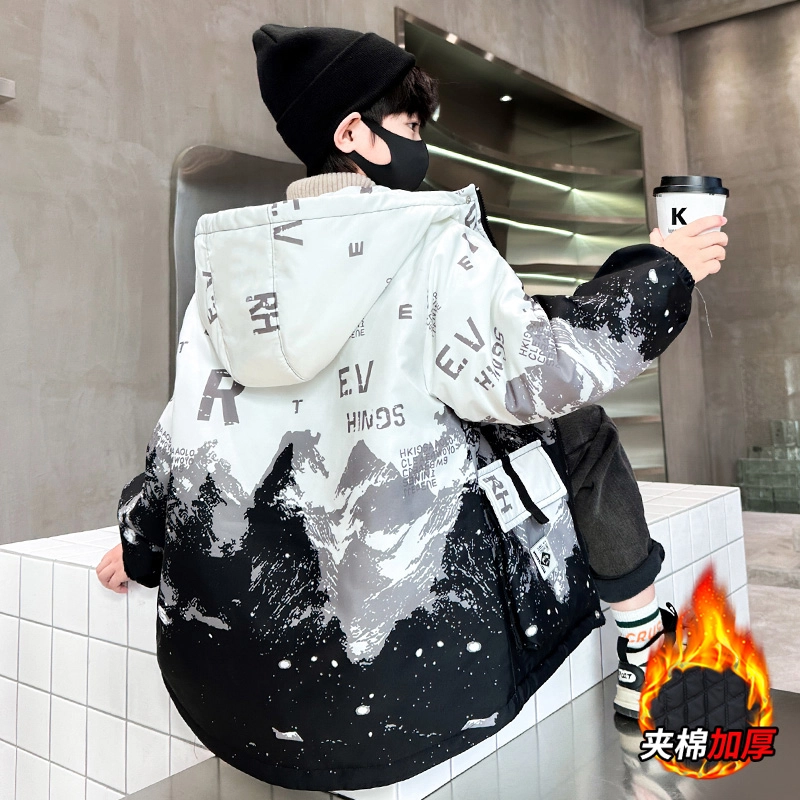 木木屋 舒适连帽拉链夹克外套 白色 青少年
