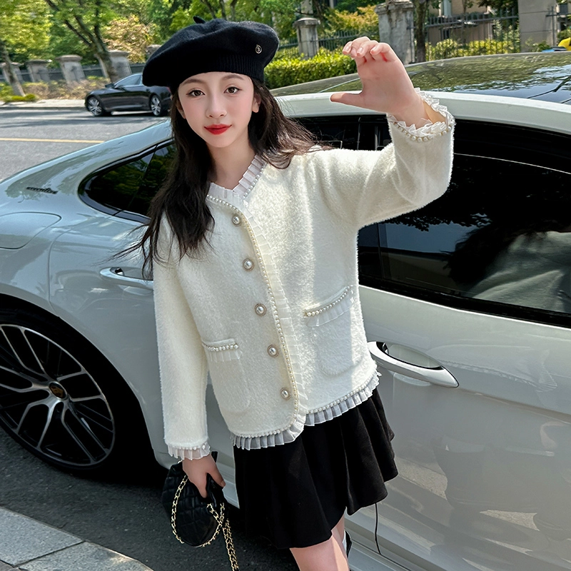 木木屋 简约小香风单排扣舒适长袖夹克外套青少年