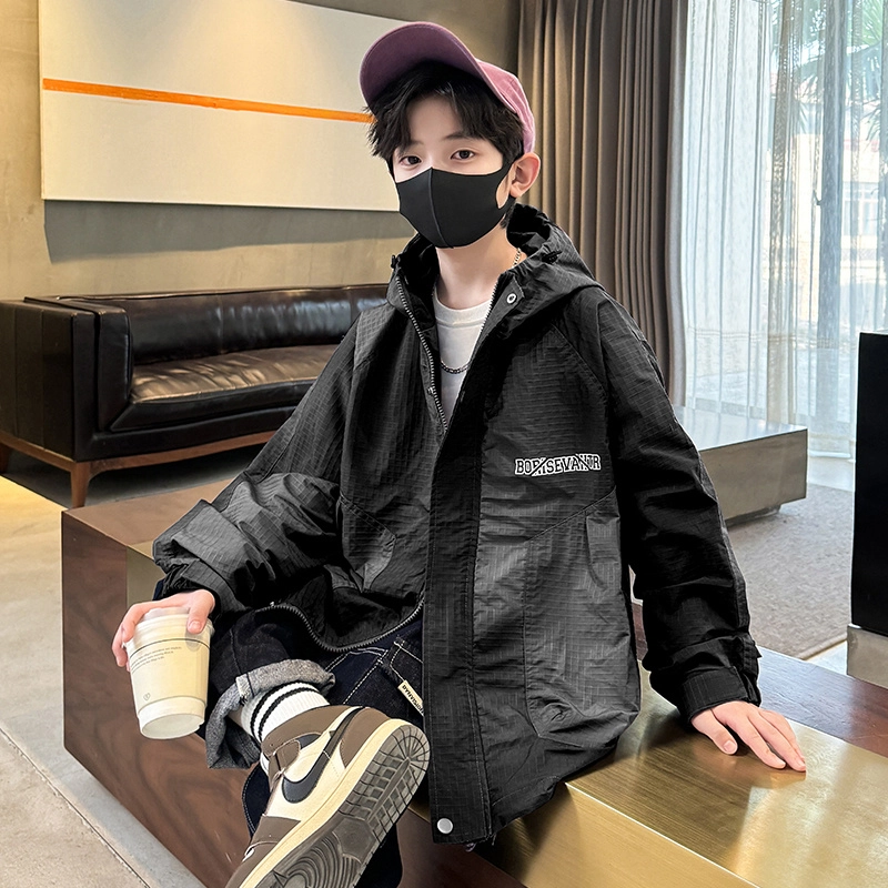 木木屋 连帽舒适亲肤拉链长袖夹克外套青少年
