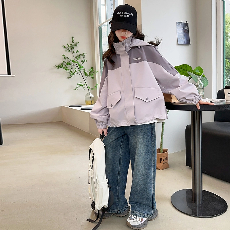 木木屋 连帽舒适时尚亲肤拉链长袖夹克外套青少年