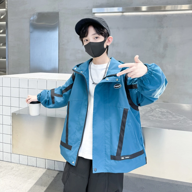 木木屋 舒适透气拉链连帽夹克外套青少年