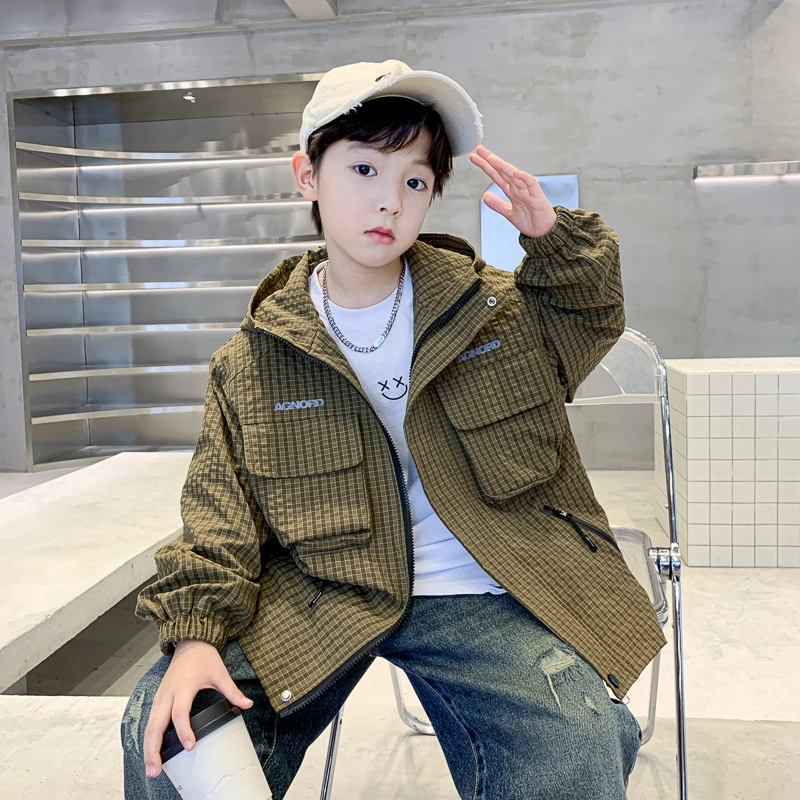 木木屋 连帽舒适亲肤简约拉链长袖夹克外套青少年