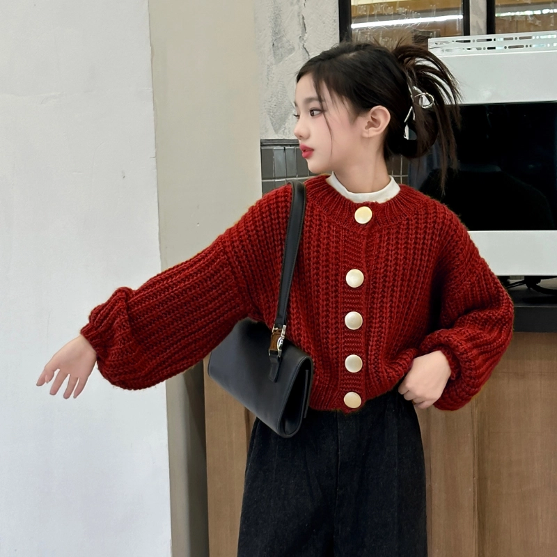 木木屋 柔软百搭轻盈舒适毛衣 红色 青少年