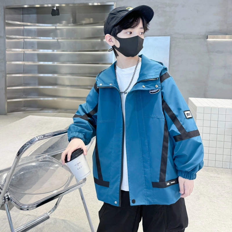 木木屋 舒适透气拉链连帽夹克外套青少年