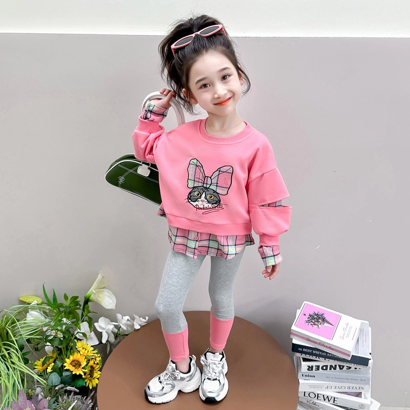 木木屋 舒适圆领亲肤上衣透气裤子休闲运动套装中小童
