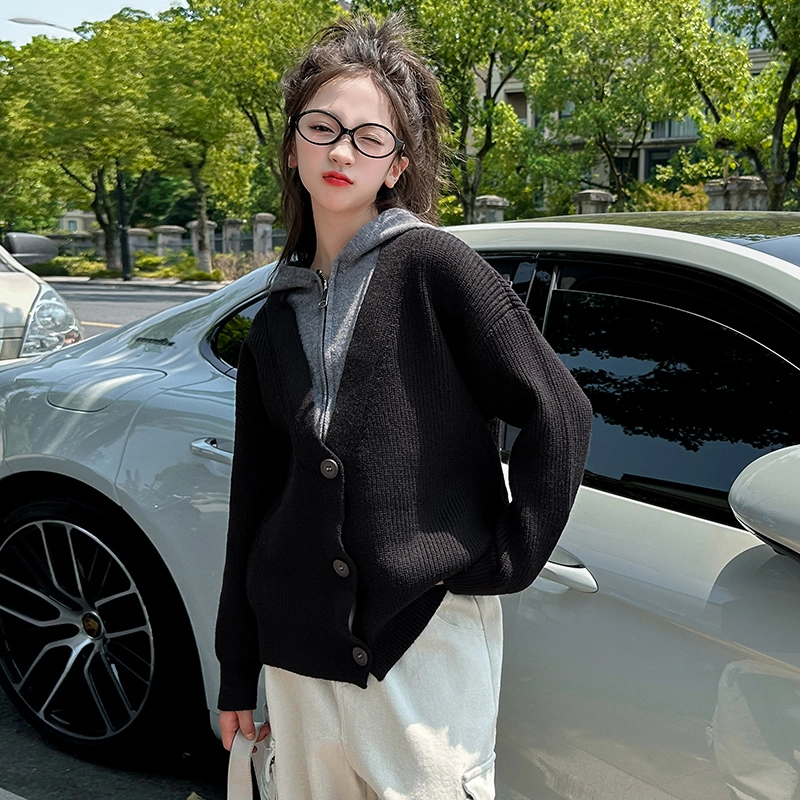 木木屋 舒适洋气百搭简约宽松纯色潮流毛衣 青少年
