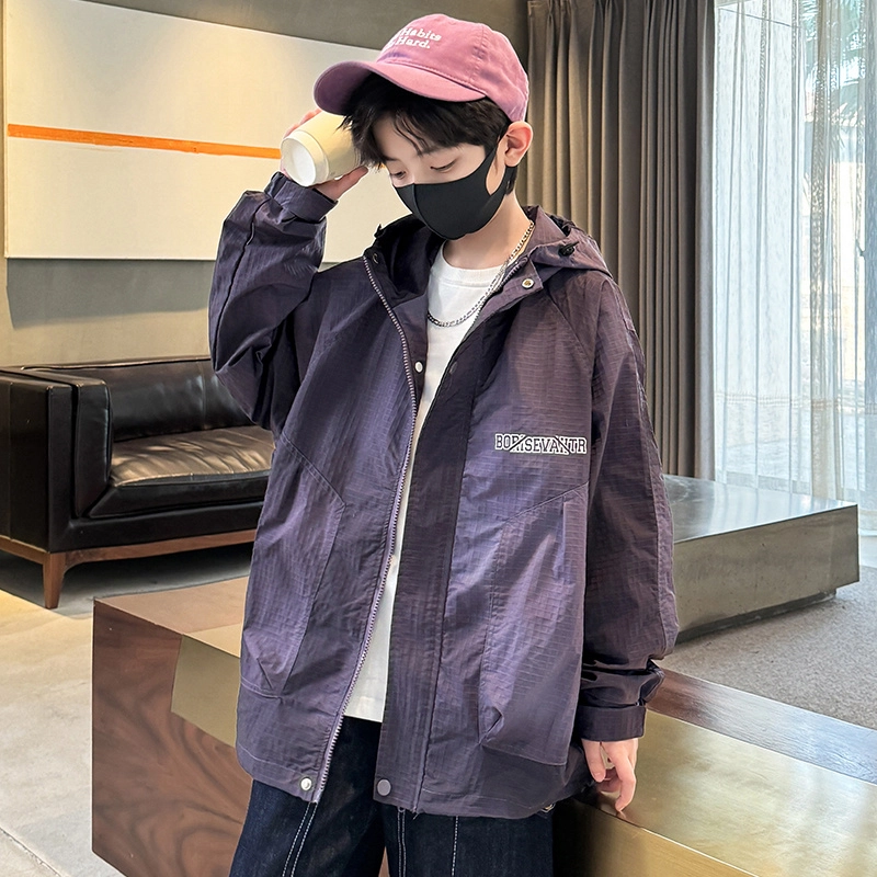 木木屋 连帽舒适亲肤拉链长袖夹克外套青少年