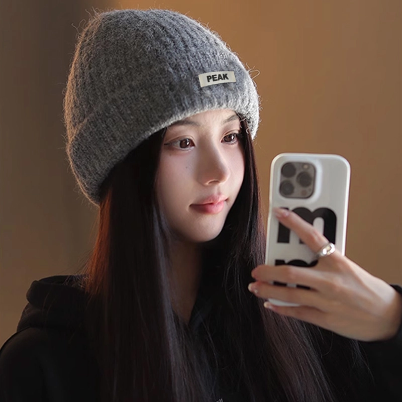 匹克 简约纯色设计高级感冬季户外运动骑行保暖针织帽含羊毛 聚酯纤维 绒线帽 男女同款情侣款