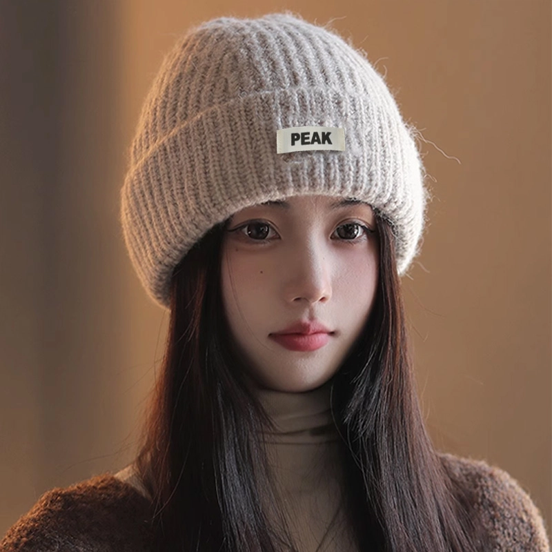匹克 简约纯色设计高级感冬季户外运动骑行保暖针织帽含羊毛 聚酯纤维 绒线帽 男女同款情侣款