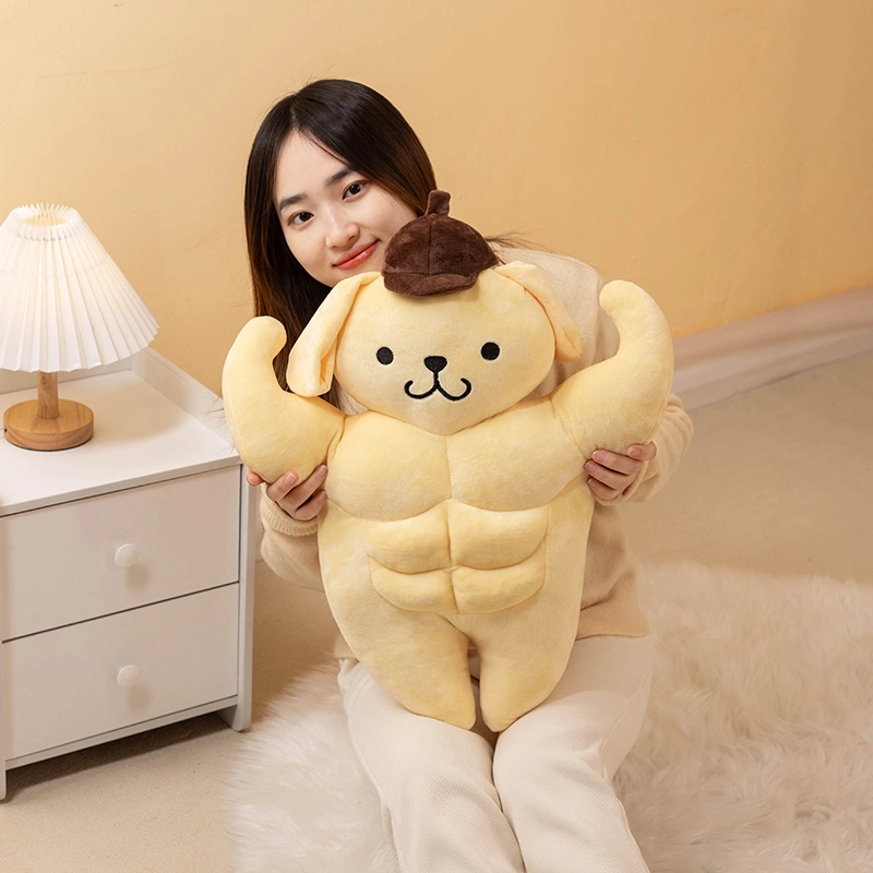 润灿 肌肉布丁狗 胸肌腹肌 玩偶 毛绒公仔