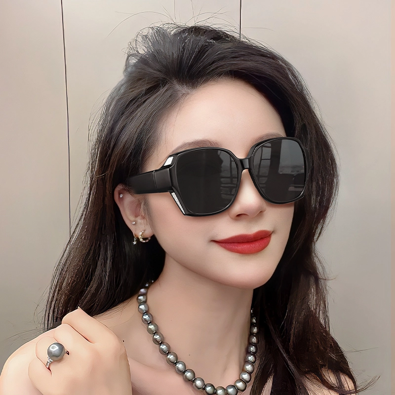 沙乐华 墨镜可套近视镜套镜外配防晒眼睛开车专用偏光防紫外线 方形 太阳眼镜 男女同款情侣款