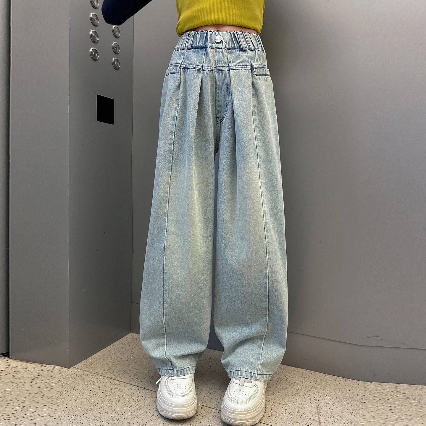 俞兆林牛仔裤 美式复古高街水洗宽松做旧高级感时尚潮流微弹显高显瘦修身垂感休闲 青少年