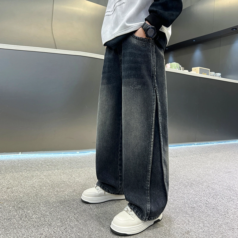 俞兆林牛仔裤 男大童酷帅柔软舒适潮范直筒户外健身跑步亲肤 青少年