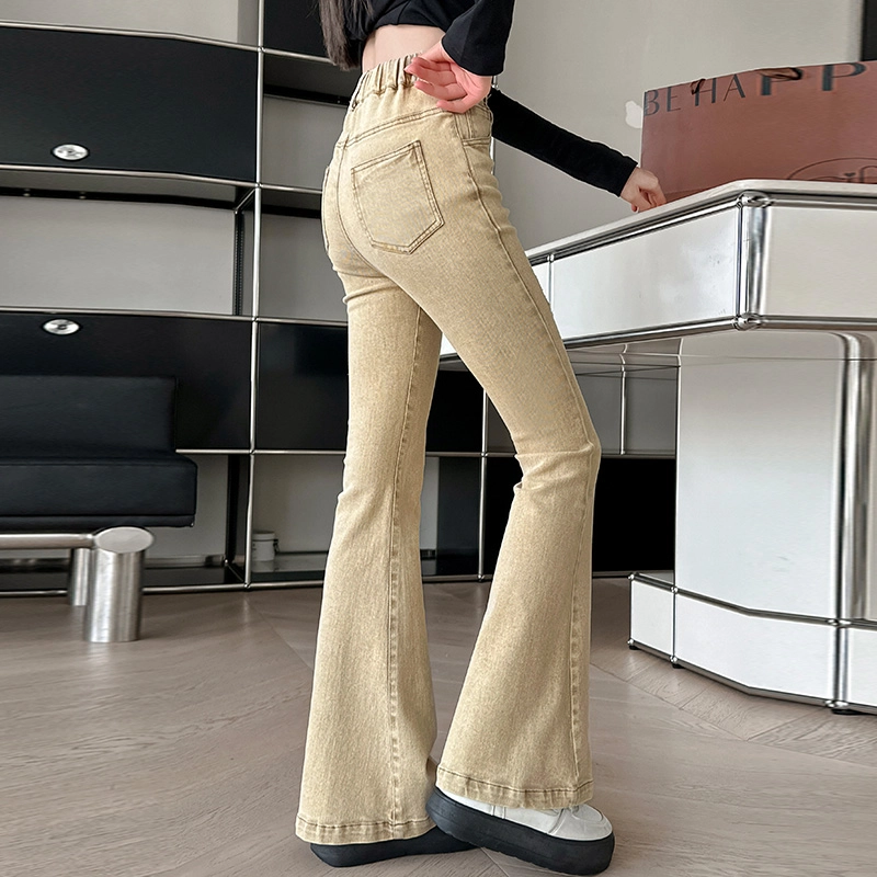 俞兆林牛仔裤 微喇美式复古高街水洗做旧高级感时尚潮流微弹显高显瘦修身垂感休闲慵懒气质 青少年