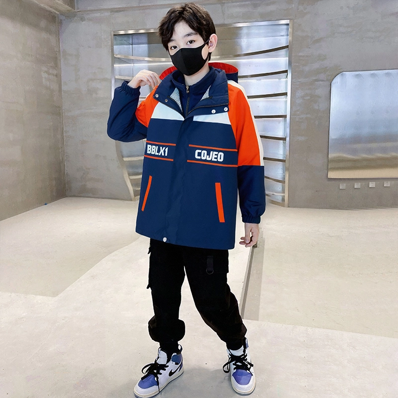 俞兆林棉衣 男大童时尚酷帅连帽防风防水保暖舒适 青少年