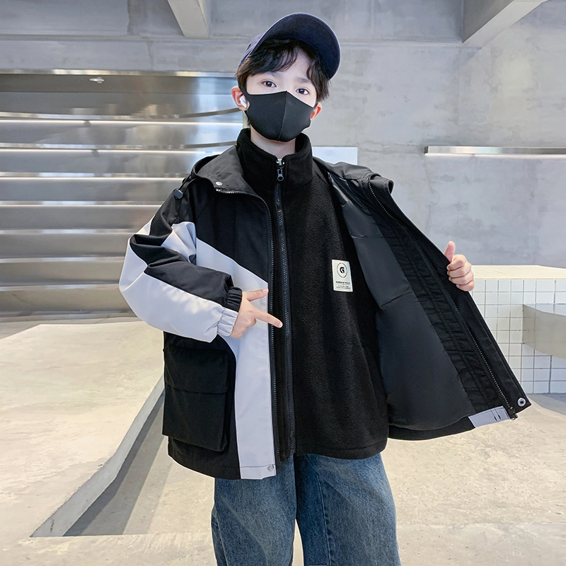 俞兆林棉衣 男大童连帽保暖简约百搭户外运动小众潮流休闲舒适 青少年