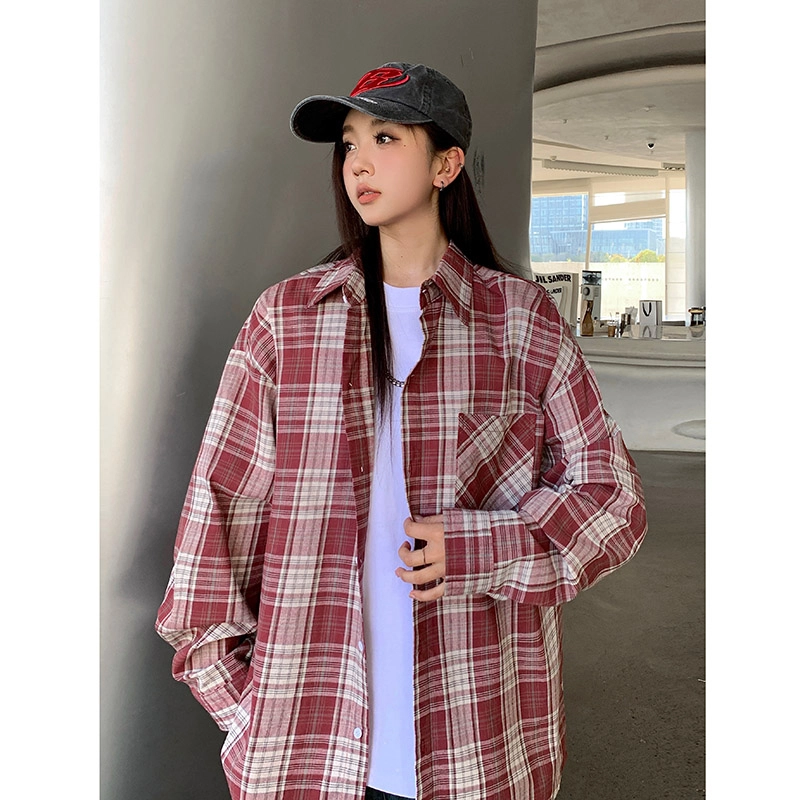 水中花 炫酷辣妹风衬衣夏季薄款法式小众设计感宽松休闲百搭外穿上衣潮流时尚长袖衬衫 女款