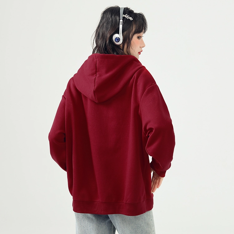棉致 简约纯色宽松落肩休闲卫衣 女款