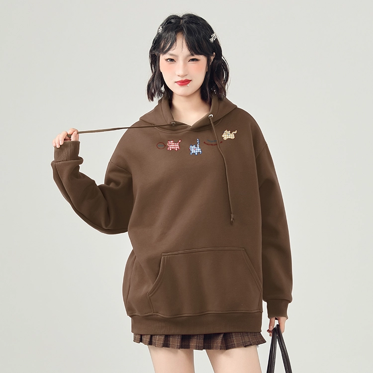 棉致 百搭舒适时尚简约长袖卫衣 女款
