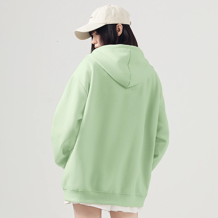 棉致 简约纯色宽松落肩休闲卫衣 女款