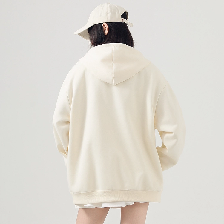 棉致 简约纯色宽松落肩休闲卫衣 女款
