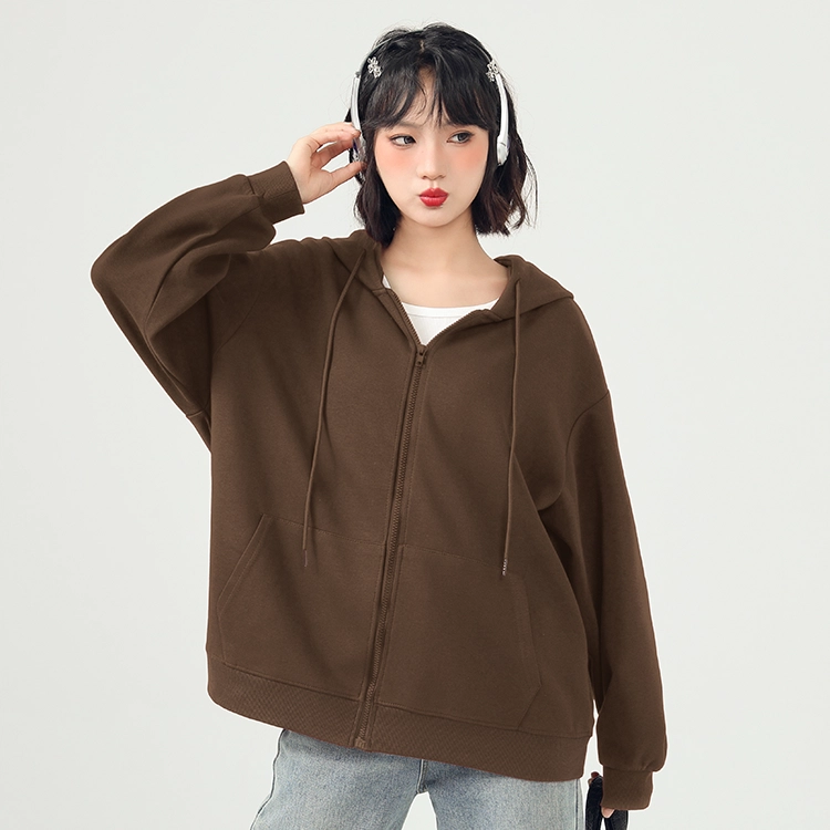 棉致 简约纯色抗皱无性别主义宽松落肩休闲卫衣 男女同款