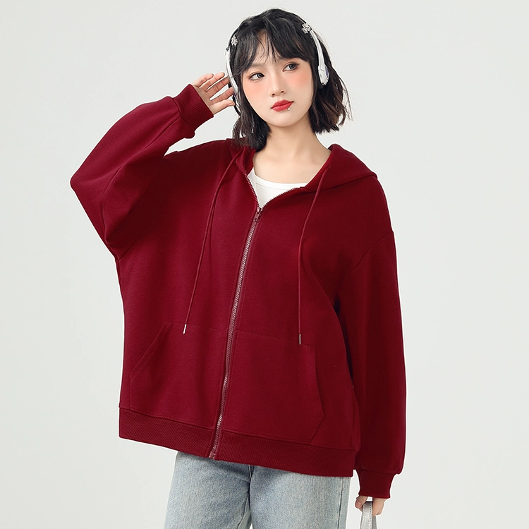 棉致 简约纯色抗皱无性别主义宽松落肩休闲卫衣 男女同款