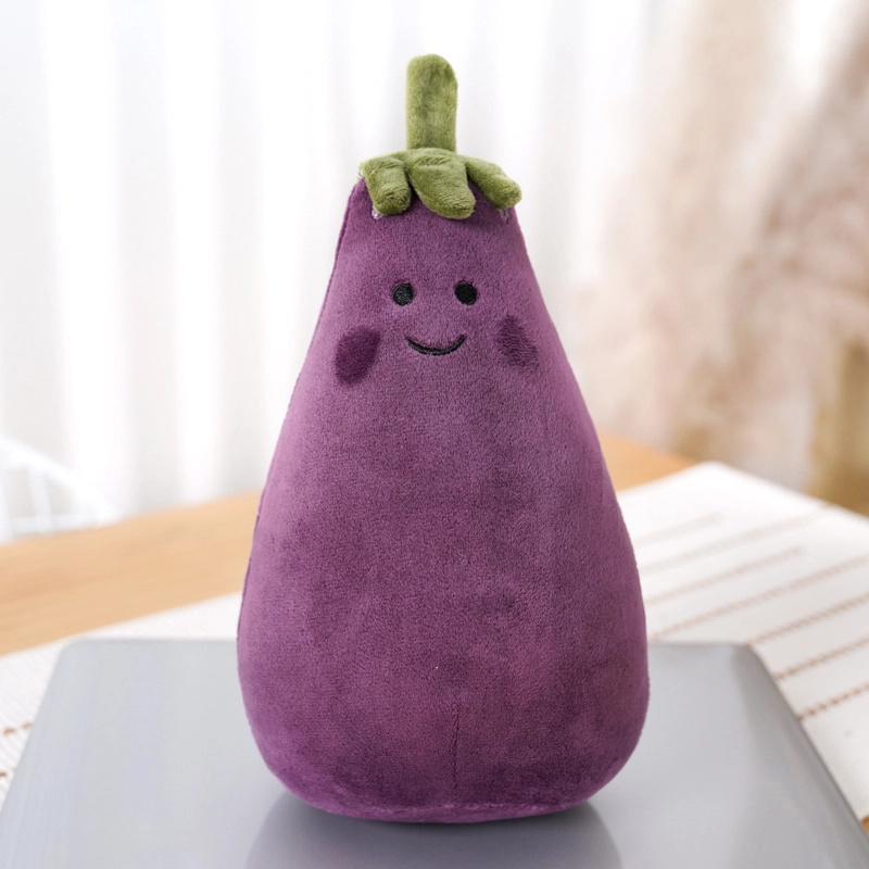 皮皮豆 茄子先生抱枕 可爱创意 搞怪棉花布娃娃 柔软治愈安抚枕 玩偶周边