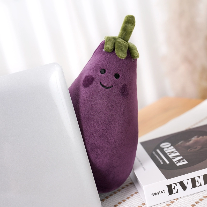 皮皮豆 茄子先生抱枕 可爱创意 搞怪棉花布娃娃 柔软治愈安抚枕 玩偶周边
