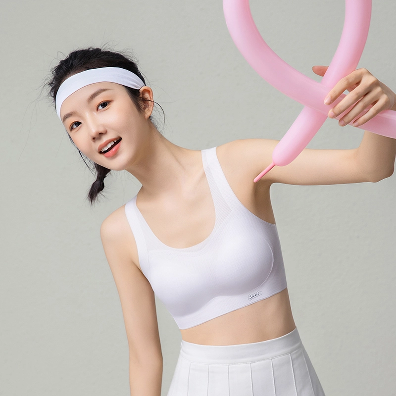 莫代尔 简约纯色少女青春期运动背心舒适透气无痕防下垂内衣日常百搭美背薄款文胸 女款