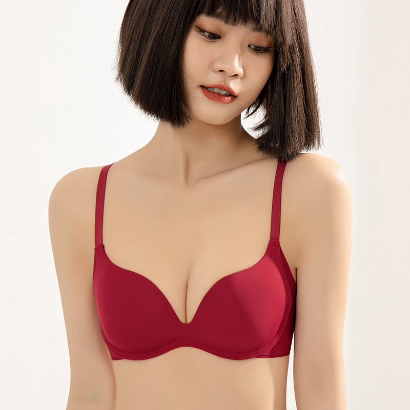 莫代尔 无痕美背透气聚拢贴身收副乳上托小胸聚拢薄款无钢圈防下垂文胸 女款