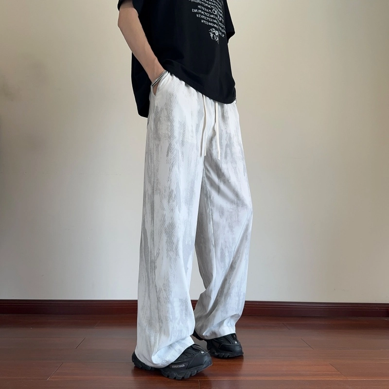 北极绒 美式宽松直筒阔腿垂感百搭潮牌运动休闲裤 男款