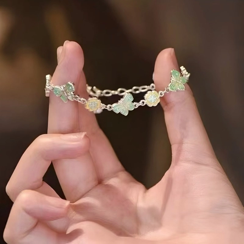 麟典 蝴蝶梅花 合金 手链 女款