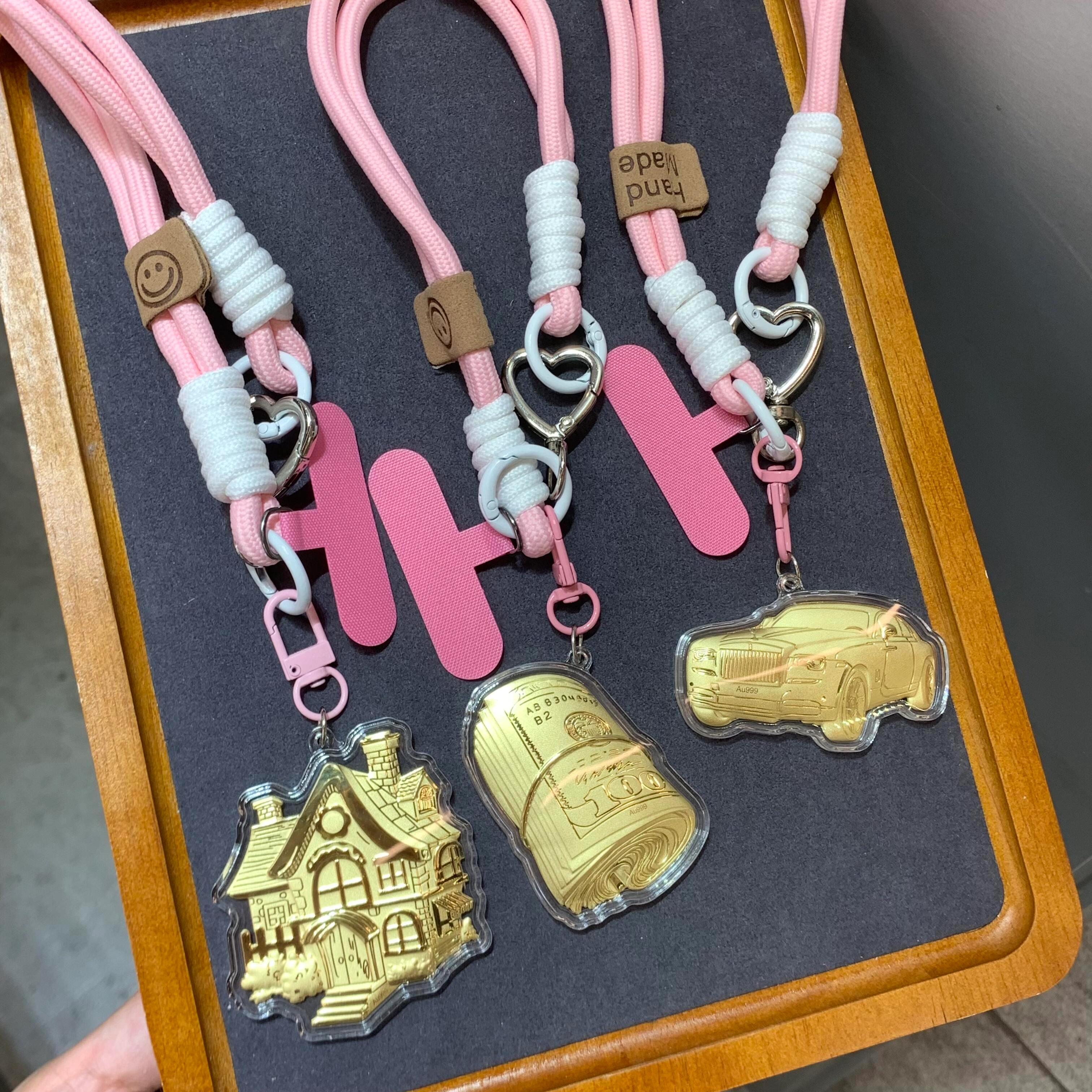 麟典 有房子卡通别墅 创意钥匙扣美好寓意新中式国潮轻奢收藏 礼盒 #好运 金 挂件 男女同款情侣款