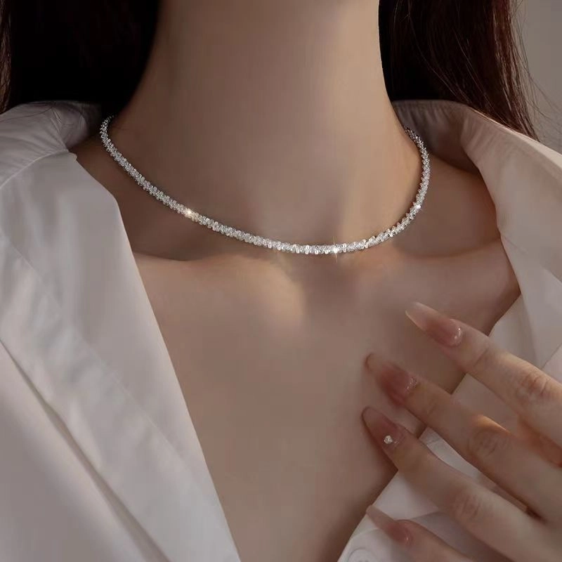 麟典 波光粼粼  轻奢优雅高级感 通勤百搭 合金 项链 女款