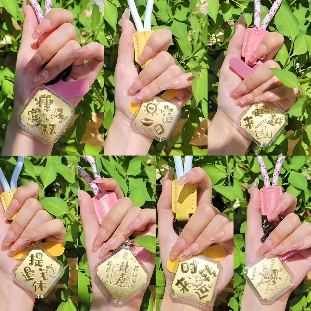 麟典 天生好命 包包挂饰 平安纳福手机链 新中式储值金钱币高级小众收藏保值告白#好运 金 挂件 男女同款情侣款