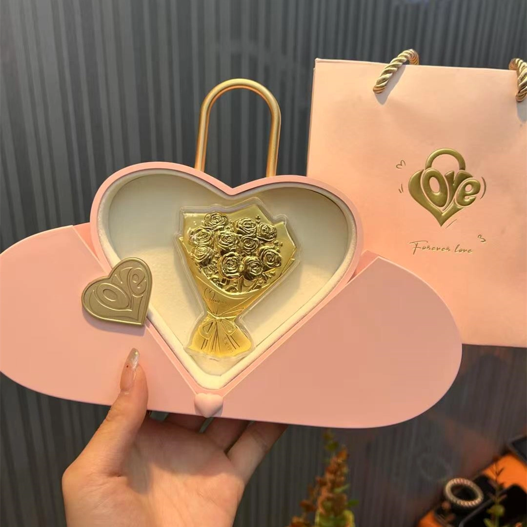 麟典 玫瑰花束真爱浪漫永不凋谢 十全十美告白平安纳福储值新中式永生花摆件宝藏高级小众本命年礼盒#好运 金 金片 男女同款情侣款