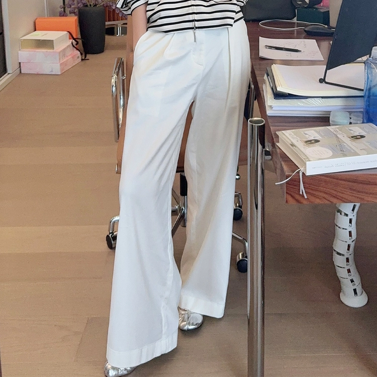 美洋 可乐白裤子简约摩登高腰休闲牛仔裤 女款 白色