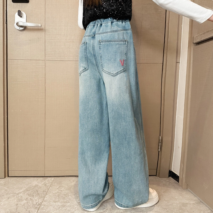 木木兔牛仔裤 时髦洋气宽松舒适亲肤柔软休闲百搭时尚 儿童款