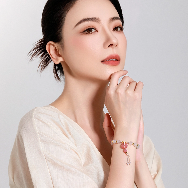 梦金园 玉扣流年 东方传统玉见平安平安扣转运珠手饰 简约大气优雅温柔搭配旗袍#好运 玉髓 手串 女款
