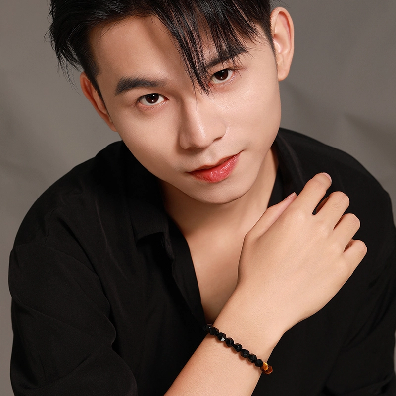 梦金园 锦年鸿运 经典福运本命年新年招财转运小众设计手饰#好运 虎眼石 手串 男女同款情侣款