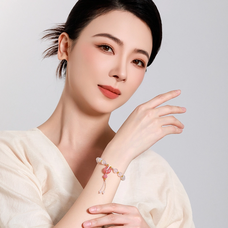 梦金园 玉扣流年 东方传统玉见平安平安扣转运珠手饰 简约大气优雅温柔搭配旗袍#好运 玉髓 手串 女款
