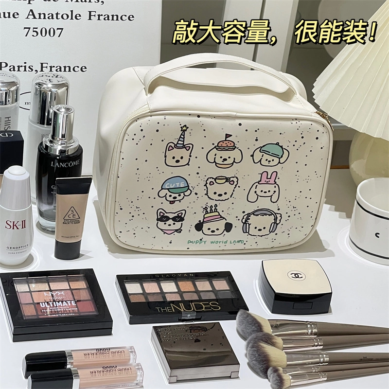 吉圣瑞 可爱化妆包 分区收纳大容量便携式化妆收纳包防水手提旅行收纳包洗漱包