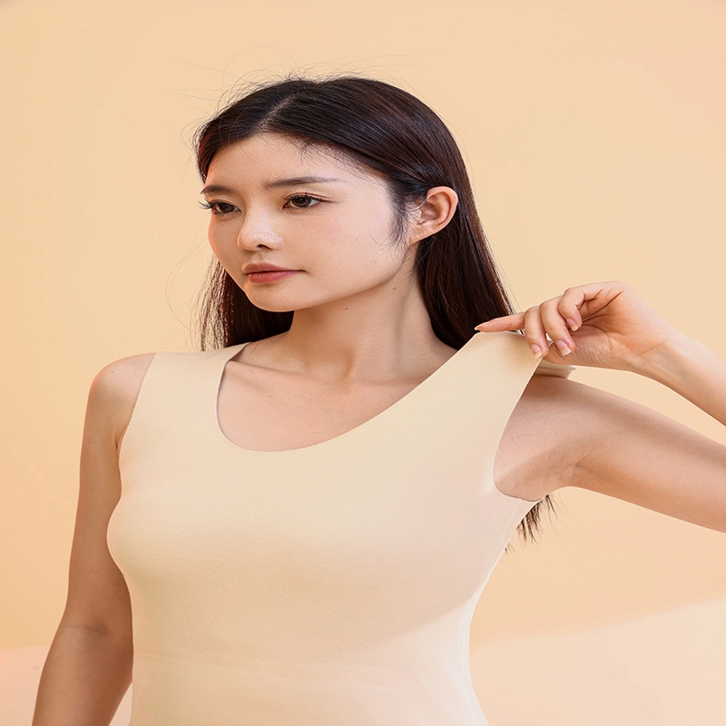 都市丽人 纯色抑菌贴身保暖无痕保暖背心 女款