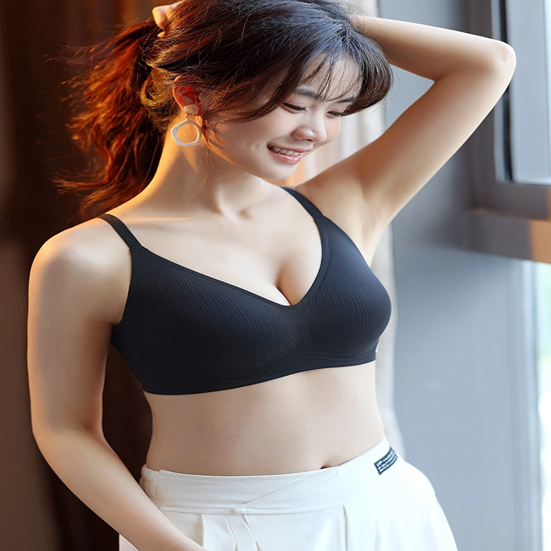 都市丽人 舒适透气聚拢薄款小胸无痕提拉蕾丝调整型文胸 女款