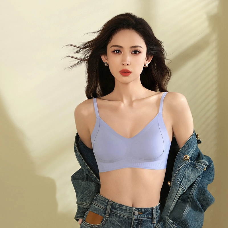 都市丽人 无痕简约舒适休闲纯色-甄选文胸 女款