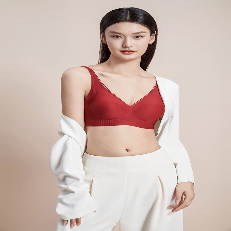 都市丽人 舒适透气聚拢薄款无痕调整型上托文胸 女款